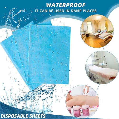KUDIZE Disposable Non-Woven Laminated Water Proof 30 GSM Bed Sheet for Hospital; Hotel; Spa and Beauty Parlor (Blue; 31 x 72 Inch/78.70 x 182.90 cm) (Pack of 10) - Image 2