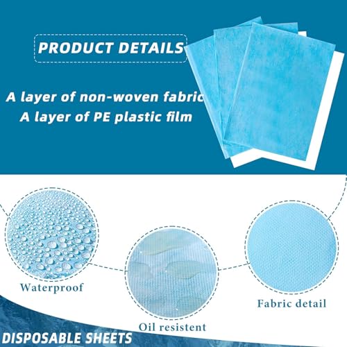 KUDIZE Disposable Non-Woven Laminated Water Proof 30 GSM Bed Sheet for Hospital; Hotel; Spa and Beauty Parlor (Blue; 31 x 72 Inch/78.70 x 182.90 cm) (Pack of 10) - Image 4