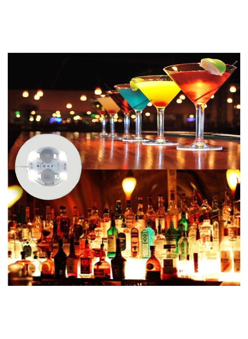 Y&D 12Pcs LED Coaster for Drinks Sticker Lights Decorate Furnishings Cool Bottle Sparklers Stickers Light Up Perfect Birthday Wedding Party (Colorful Light) - Image 3