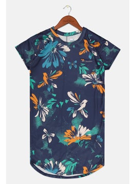 Kids Girl Allover Print Sleepwear, Navy Combo