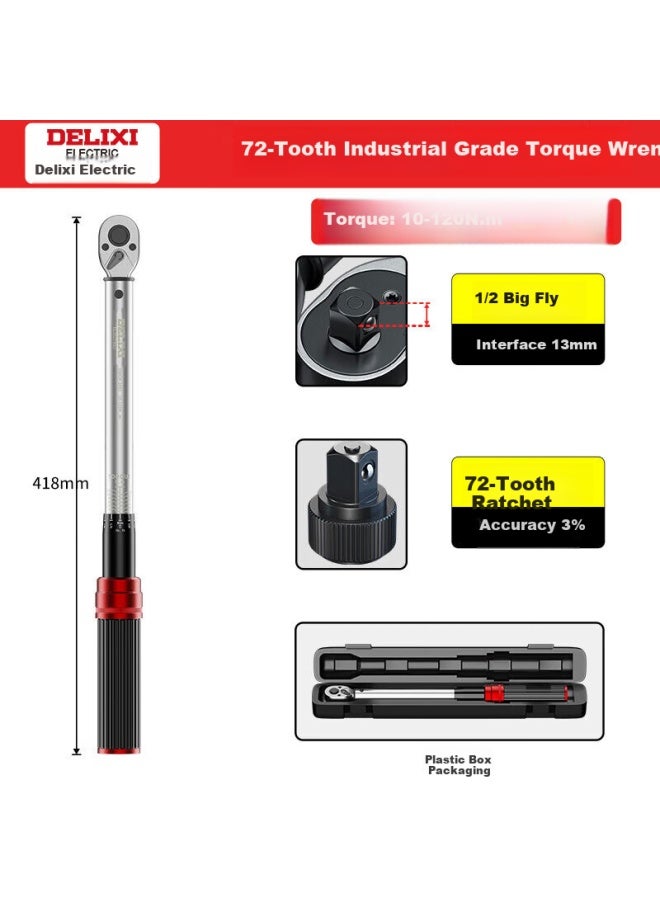 Delixi Delis Torque Wrench High Precision Torque Kilogram Spanner Adjustable Spark Plug Automotive Repair Wrench - Image 1