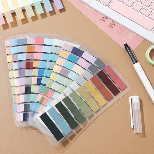 Lurrose 2400pcs Annotation Tabs: Transparent Page Markers - Writable and Repositionable Sticky Index Tabs for Page Marking Classify File - Image 2