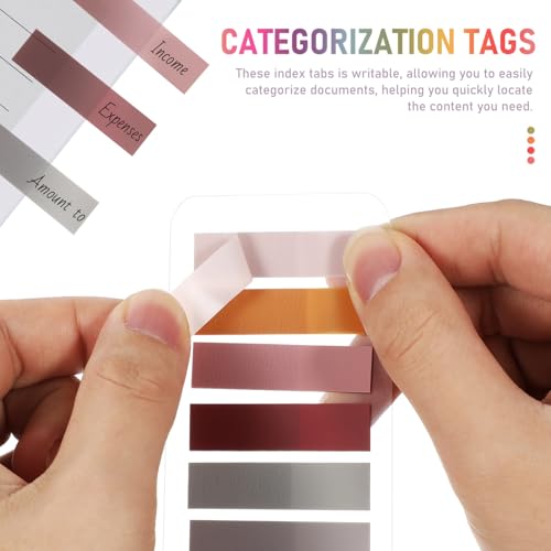 Lurrose 2400pcs Annotation Tabs: Transparent Page Markers - Writable and Repositionable Sticky Index Tabs for Page Marking Classify File - Image 4