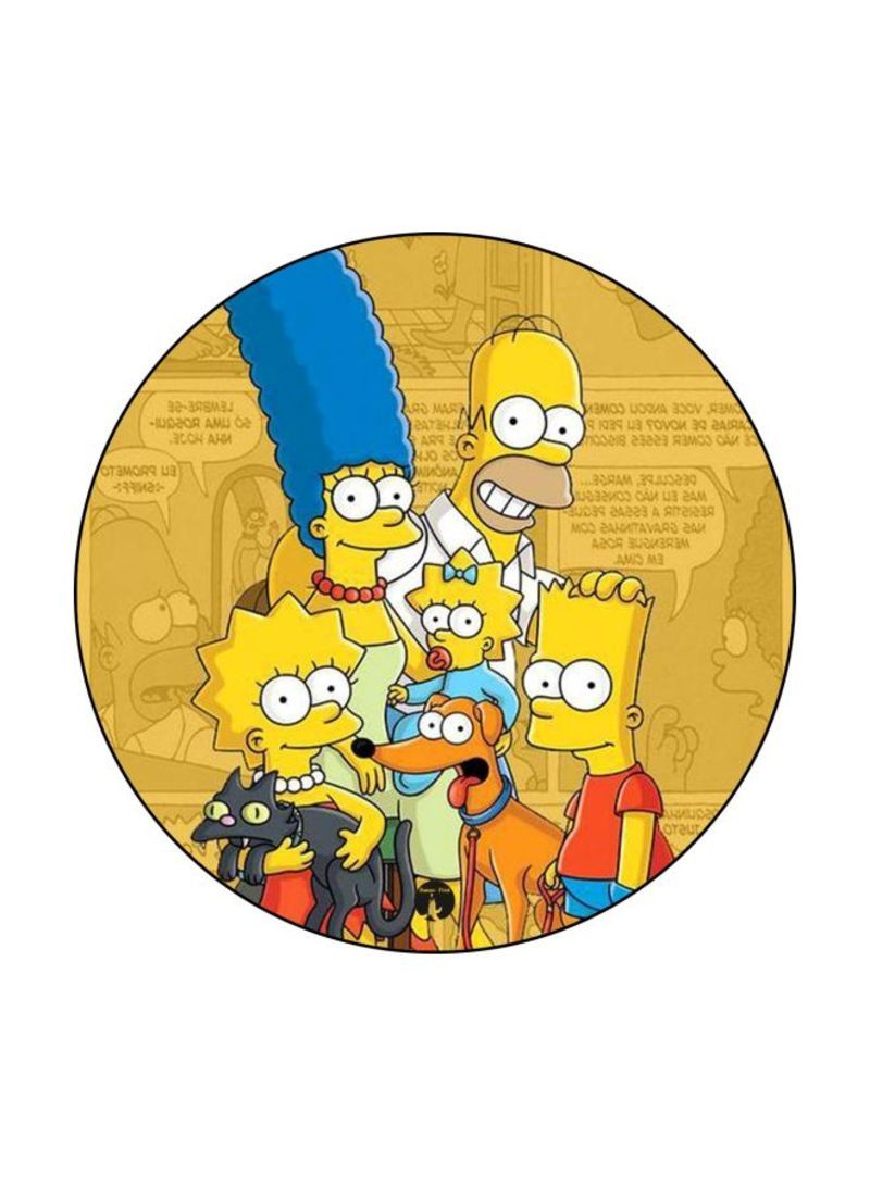 RKN Simpsons Theme Printed Mousepad Yellow Blue Orange