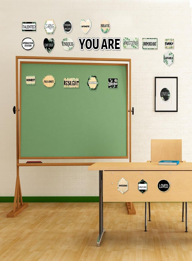 FloraSea 27Pcs Eucalyptus Affirmation Station Classroom Inspirational Bulletin Board Set Greenery Posters Positive Classroom Decor for Teacher School Home Affirmation Wall Decor - Image 5