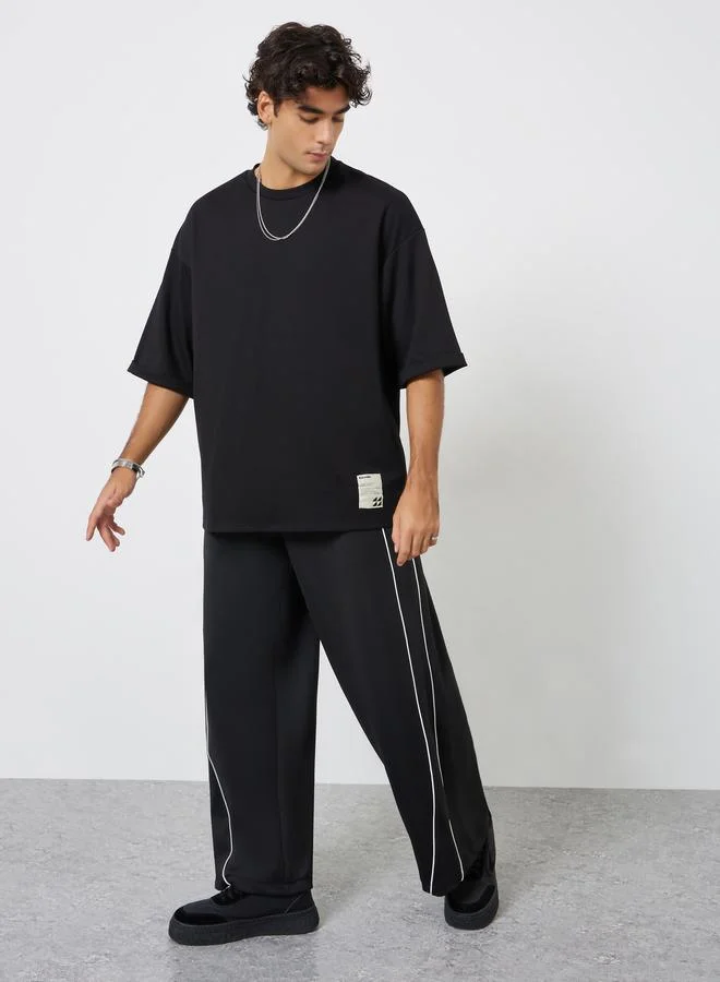 Styli Men Boxy Heavy Jersey Stretch Interlock T-Shirt