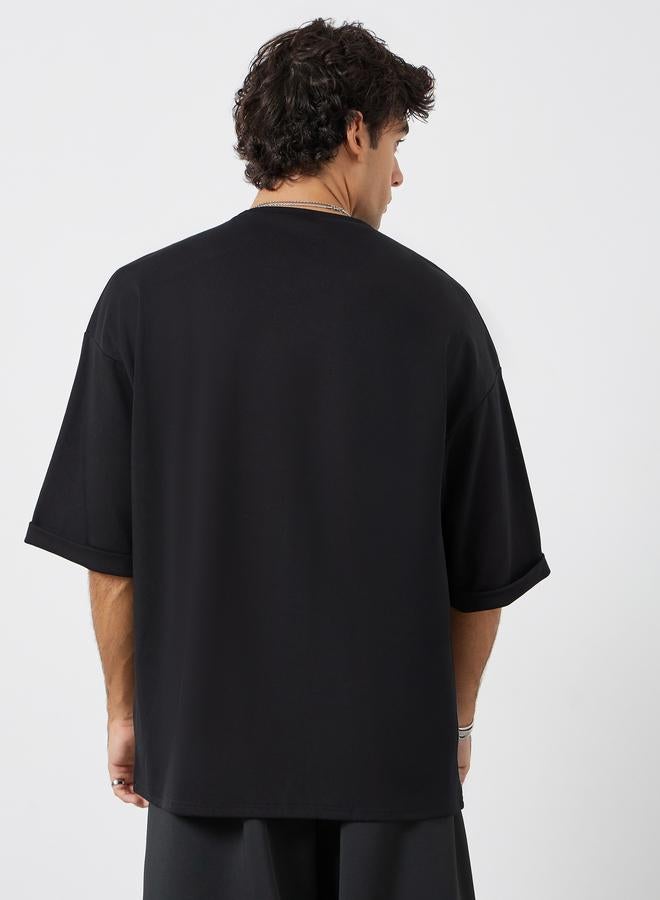 Styli Men Boxy Heavy Jersey Stretch Interlock T-Shirt - Image 4