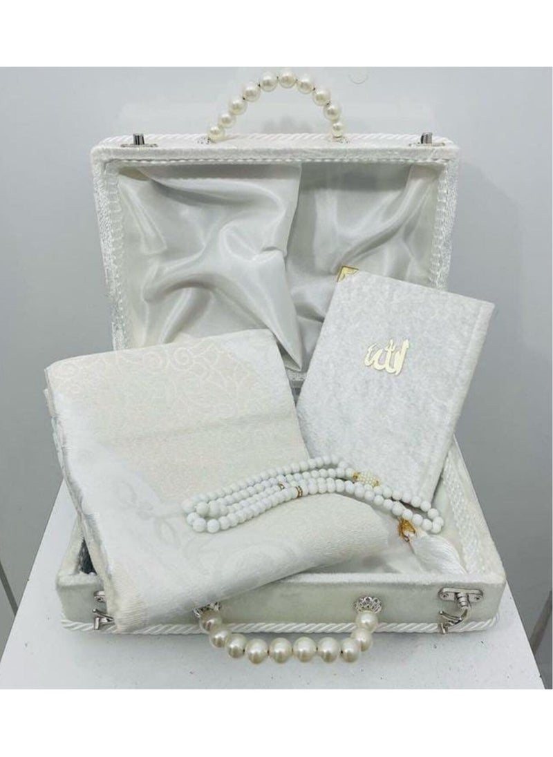 Generic - Prayer Mat with Quran and Pearl of Tasbeeh Gift Set - Image 1