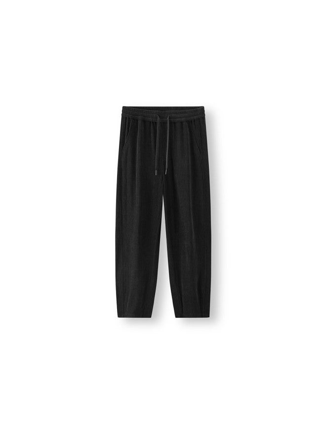Semir Men's Textured Corduroy Casual Pants Spring Drawstring Loose Straight Fit 10a126127101 - Image 4
