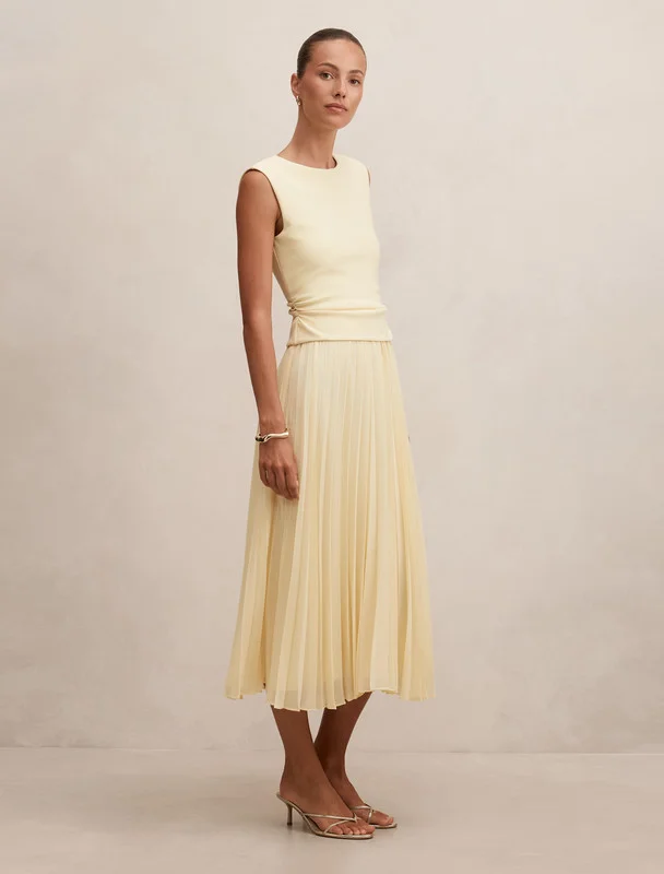 Forever New  Emilia 2 in 1 Pleated Midi for Women | Best Price UAE