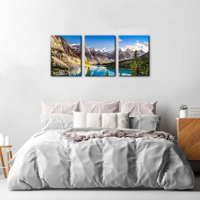 Pacimo 3-Piece Framed Wall Art - Snow Mountain and Lake - Image 3