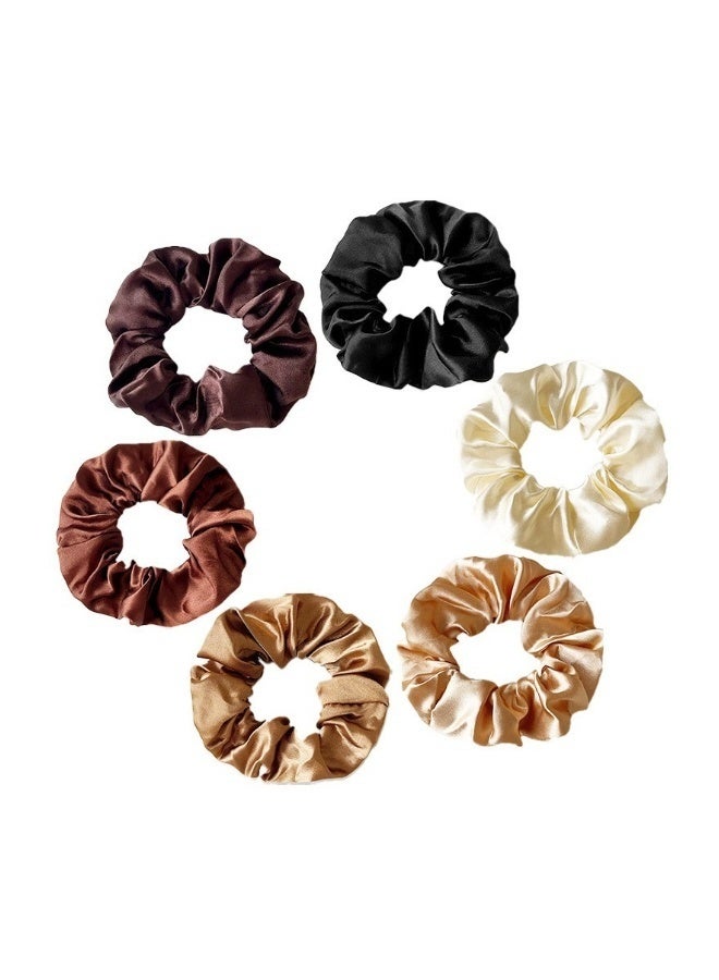 24 قطعة من أربطة الشعر الحريرية الساتانية متعددة الألوان ناعمة وغير قابلة للانزلاق للفتيات والنساء لطيفة على الشعر للارتداء اليومي وحفلات العمل والهدايا - Image 3