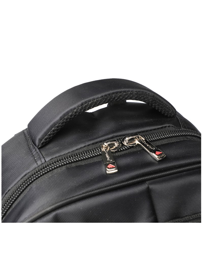 SENATOR - Nylon Lightweight Unisex 19 Inch Backpack with Laptop Compartment, Water Resistant Casual Hiking Travel Bag for Business College School Students KH8116 Black - Image 1