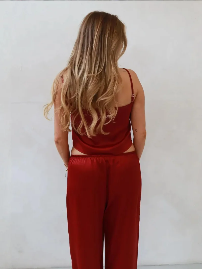 HICCUP Ana Square Collar Satin Top