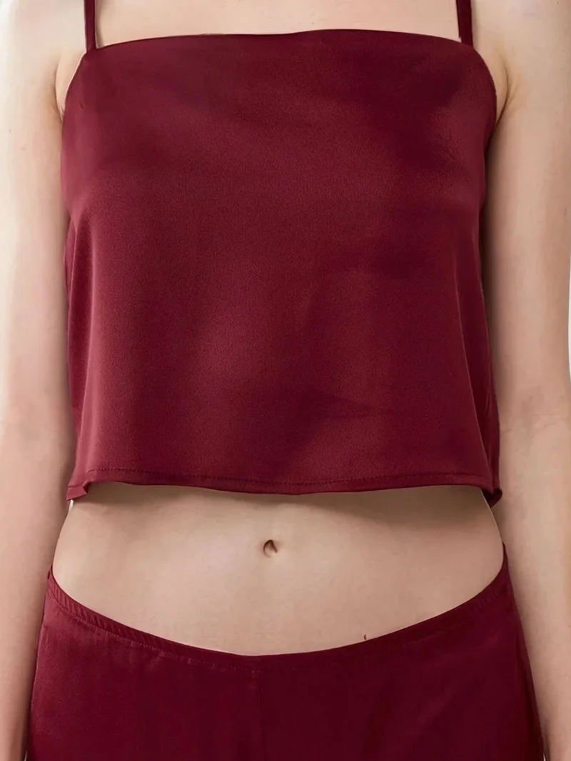 HICCUP Ana Square Collar Satin Top