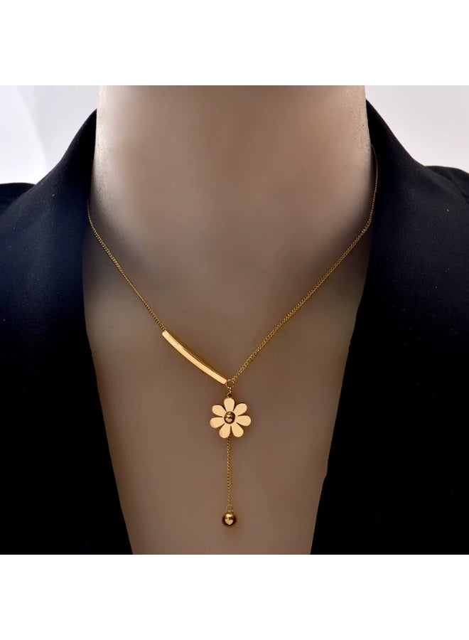 Goolsky قلادة كورية بتعليق – مجوهرات بأسلوب غابة بسيط، تعليق رفيع ونقوش طبيعية، ملابس يومية/شاطئية/عطلات، أسلوب جديد - Image 3