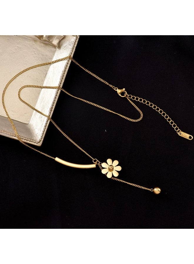 Goolsky قلادة كورية بتعليق – مجوهرات بأسلوب غابة بسيط، تعليق رفيع ونقوش طبيعية، ملابس يومية/شاطئية/عطلات، أسلوب جديد - Image 2