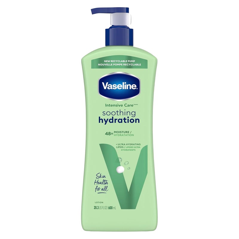 Vaseline Intensive Care Body Lotion Soothing Hydration for Dry Skin with UltraHydrating Lipids  1 Aloe Vera Extract to Refresh Dehydrated Skin 203 oz - Image 1