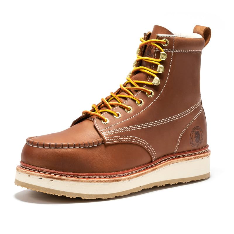 ROCKROOSTER Norwood - Mens Steel Toe Rubber Outsole Work Boots for Men SAP621-9 - Image 1