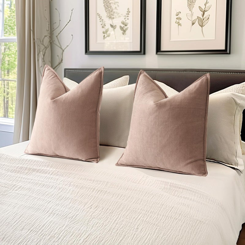 ميولي حزمة Miulee من 2 أحمر الخدود الزخرفية أغطية وسادة زخرفية 16x16 بوصة ناعم شنيل أريكة رمي وسادة مزرعة وسادة وسادة مع تصميم أنيق لأريكة غرفة نوم غرفة المعيشة المنزل - Image 5