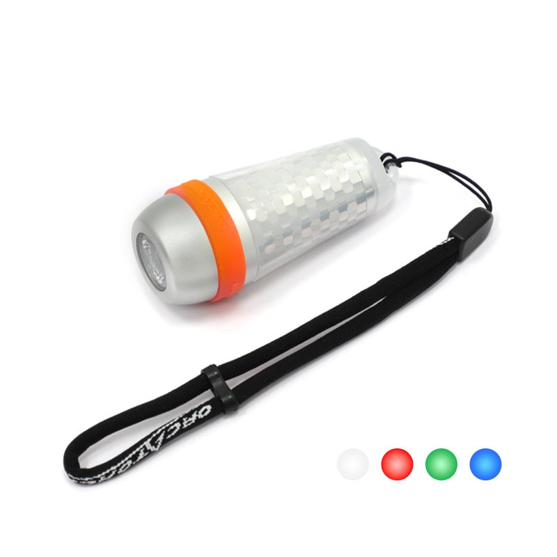 ORCATORCH SD03 Dive Signal Light 4-Color-in-1 (Blue, Red, White, Green) 8 Modes Scuba Diving Beacon with Constant and Flashing Modes, Mini Tank Marker Light for 150M Underwater Diving - Image 1