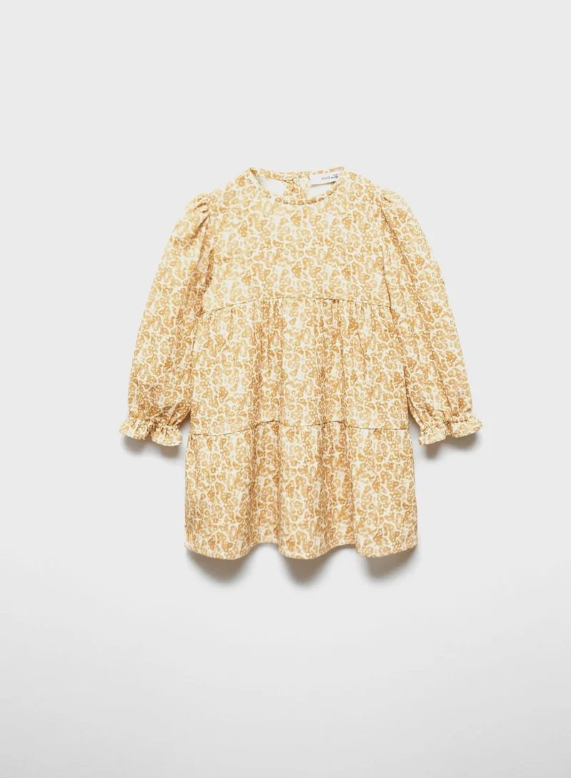 MANGO Floral Tiered Dress