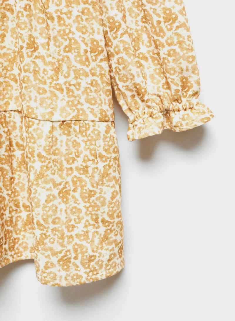 MANGO Floral Tiered Dress