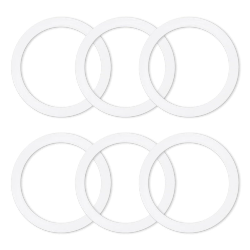 EUSTREER 6 Pcs Gasket Seal Rings for Bialetti Moka Express Dama 6 Cups - Spare Food Grade Silicone Sealing Rings for Aluminium Stovetop Coffee Maker Pots (Better Than Rubber) - Image 1