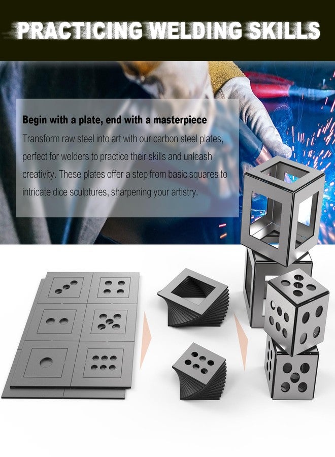 WelderElite 24-Piece Steel Welding Practice Coupons, 17 Gauge (0.054") Thickness, Ideal for Beginners, Comprehensive Skill Enhancement Training Kit - Image 2