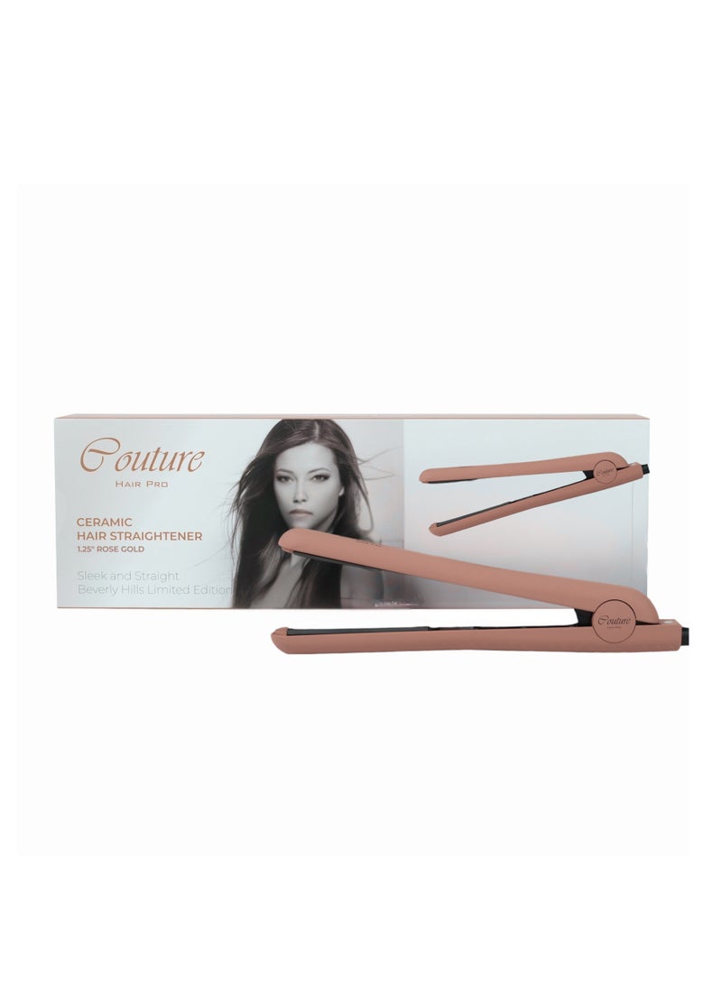 Couture Hair Pro Couture Hair Pro Hair Straightener Rose Gold Flat Iron Professional Straightener  - Image 1