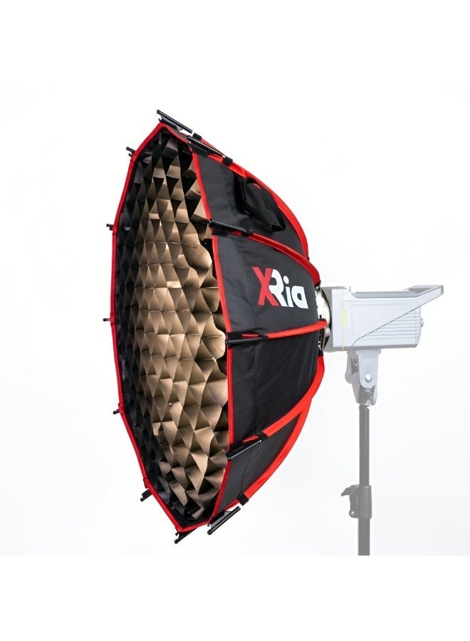 إكسريا Xria SB65 Softbox 65cm Bowens Mount with Grid | Quick Fold Photography Studio Light Softbox for Portrait Video Product Shoot - Image 1
