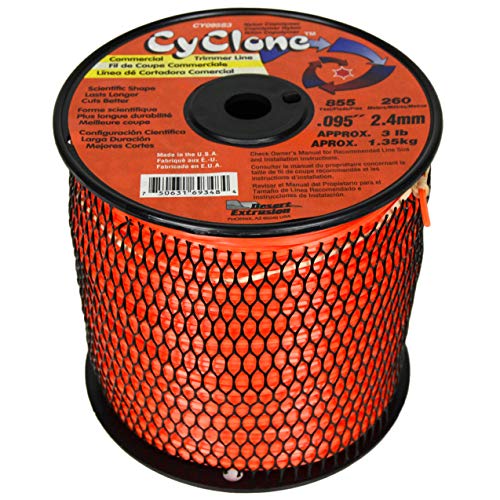 Cyclone Desert Extrusion Cyclone CY095S3 .095" x 855' Commercial Trimmer Line Orange - Made in USA - Image 1