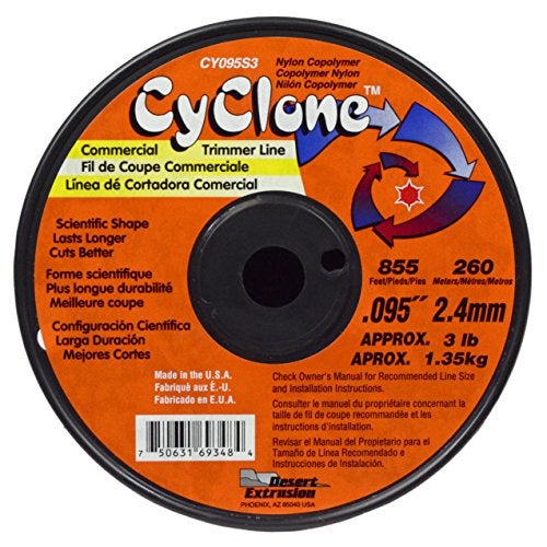 Cyclone Desert Extrusion Cyclone CY095S3 .095" x 855' Commercial Trimmer Line Orange - Made in USA - Image 3