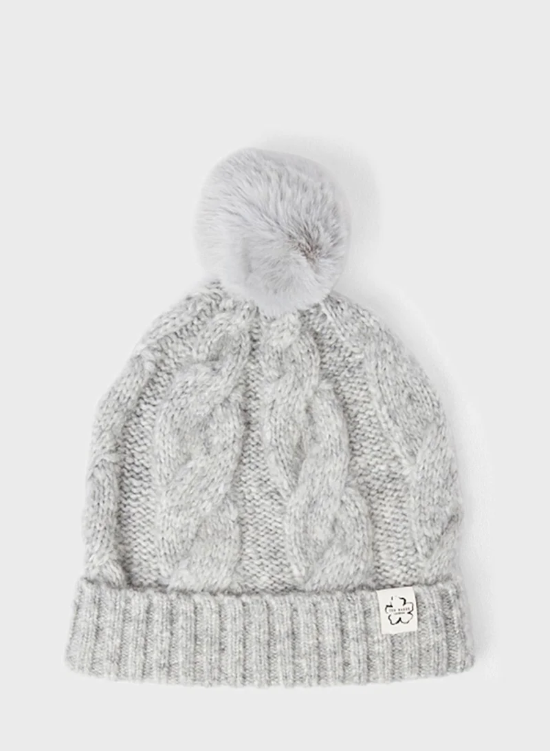 Ted Baker Chunky Cable Knitted Bobble Beanie