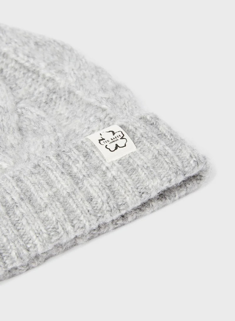 Ted Baker Chunky Cable Knitted Bobble Beanie
