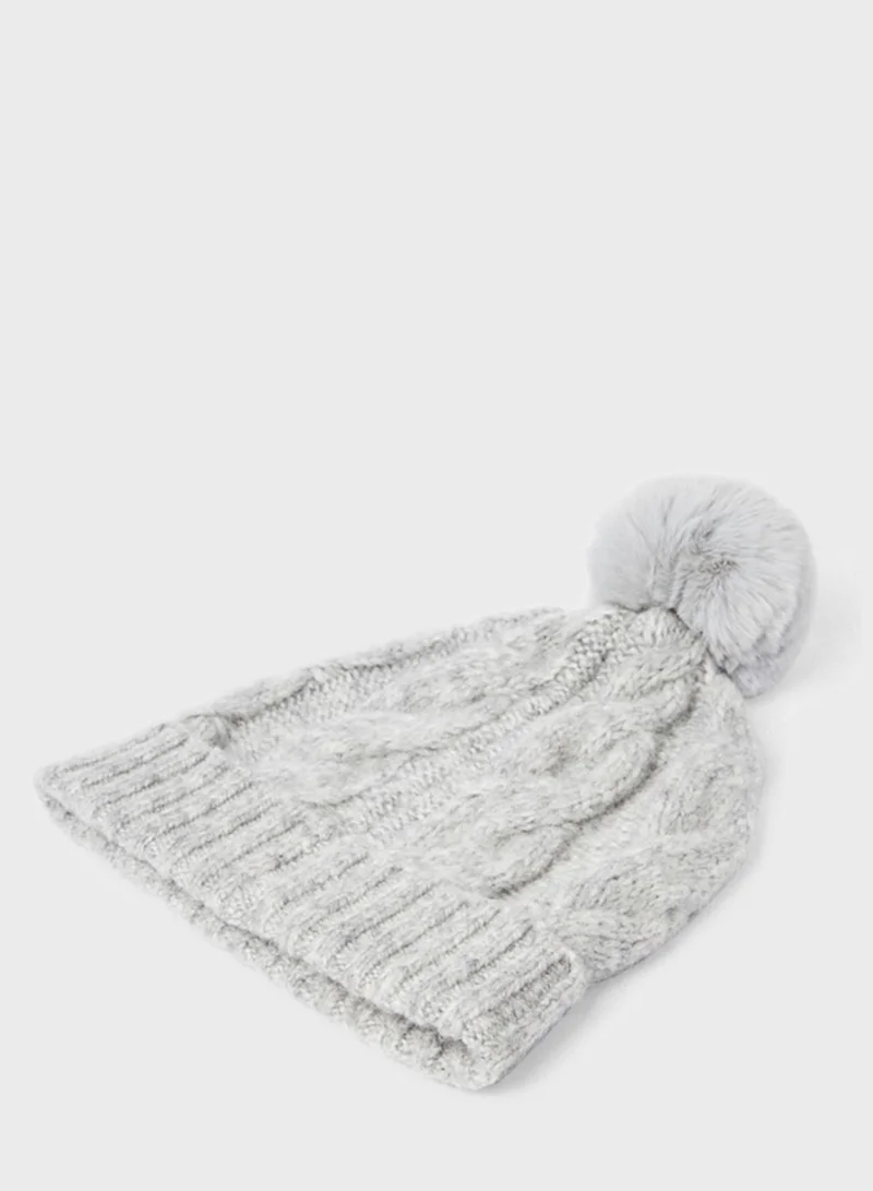 Ted Baker Chunky Cable Knitted Bobble Beanie