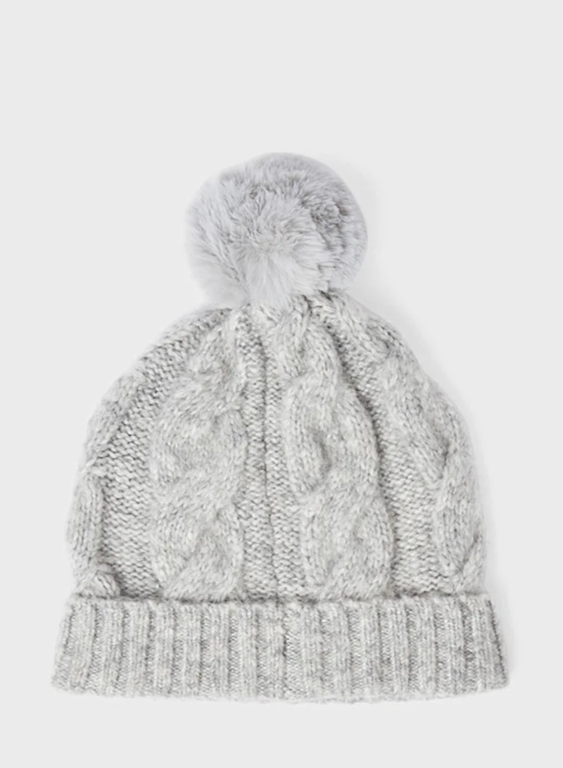 Ted Baker Chunky Cable Knitted Bobble Beanie