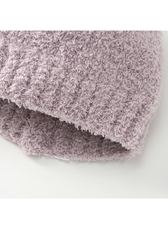 Tongtai Baby Knitted Hat Newborn Fontanelle Protection Cap Windproof Children's Hat Purple 0-3 Years 50cm - Image 1