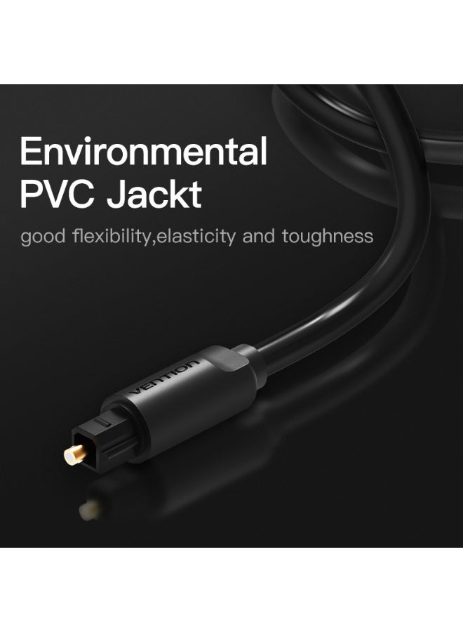 VENTION Optical Fiber Audio Cable 1M Black Model # BAEBF - Image 4