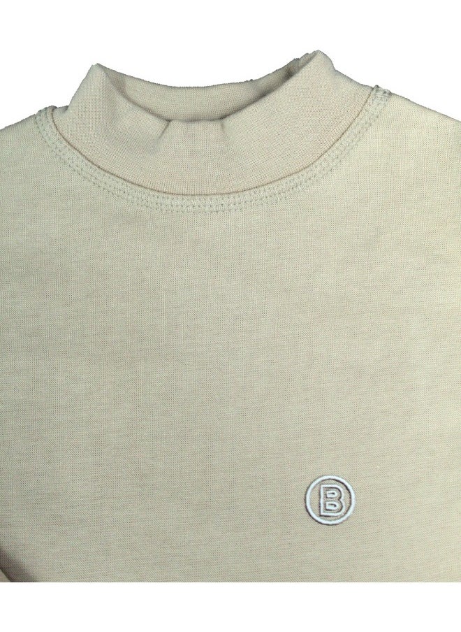 Bashayer beige winter pajamas with a mid-neck  - Image 2