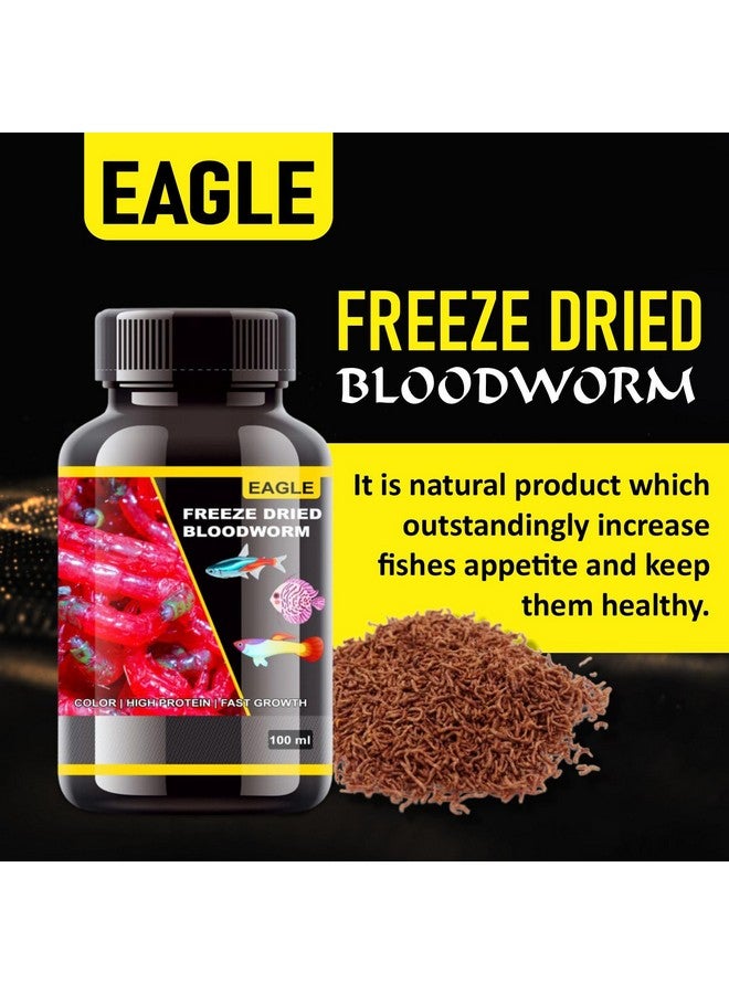 VAYINATO Eagle High Protein Freeze Dried Blood Worm Fish Food, 100Ml (Pack Of 1) By Petzlifeworld, All Life Stages - Image 3