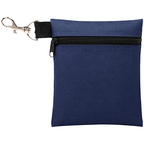 BuyAgain Golf Tee Pouch, 5.62 X 6.87 Inch Professional Zipper Golf Tee/Ball Pouch Bag With Metal Lobster Claw Clip. - Image 1