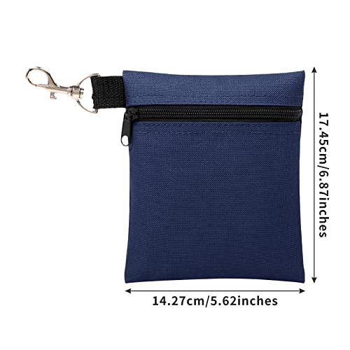 BuyAgain Golf Tee Pouch, 5.62 X 6.87 Inch Professional Zipper Golf Tee/Ball Pouch Bag With Metal Lobster Claw Clip. - Image 2