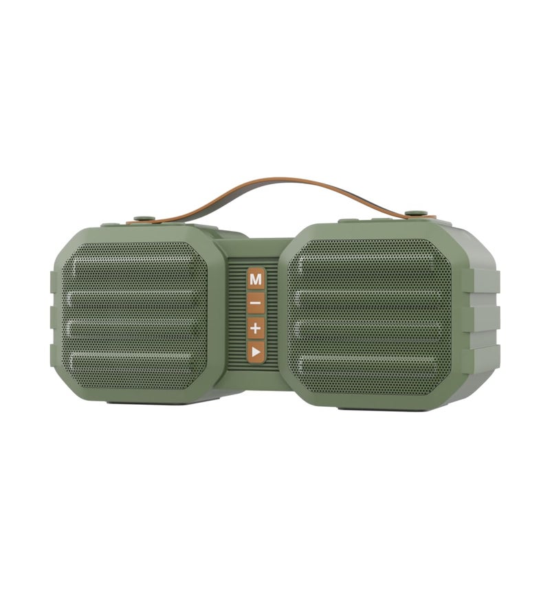 ZEBRONICS Zeb-Sound Feast 50 Wireless Bluetooth 14W Rugged Finish Portable Speaker with Supporting Dual Drivers, Handy Strap, Mobile Holder, USB, SD Card, AUX, FM, TWS & Call Function. (Green) - Image 1