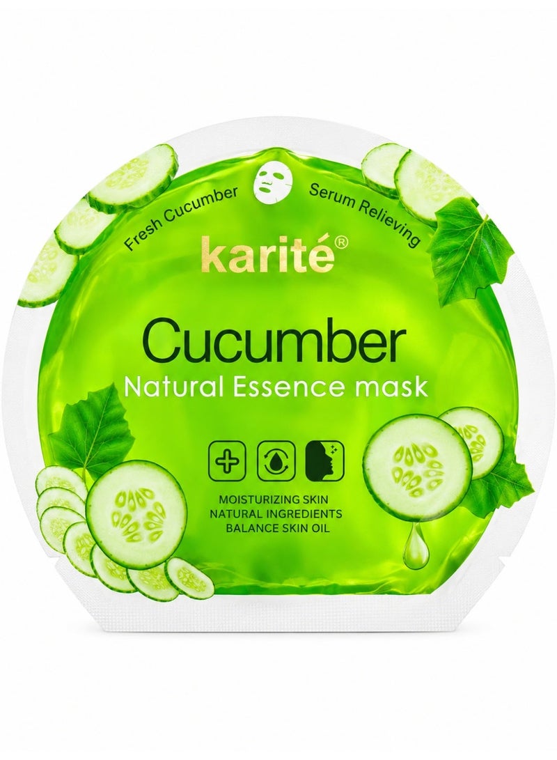 Karite Cucumber Natural Essence Soothing Sheet Mask 30ml - Image 1