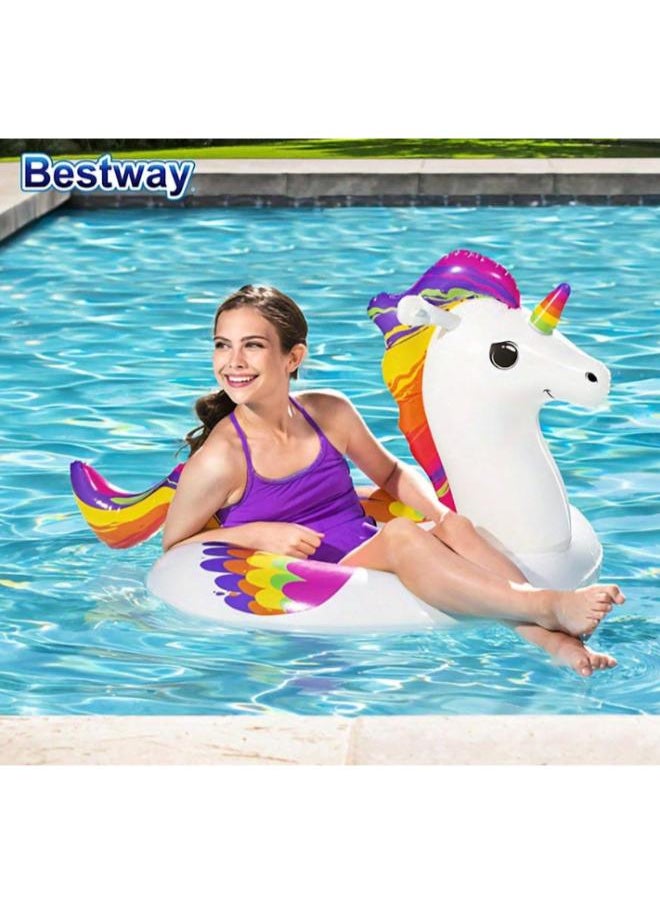 Bestway Bestway Unicorn Fantasy Swim Ring 119cm x 91cm Up to 80kg Ages 10+ - 36159  - Image 4