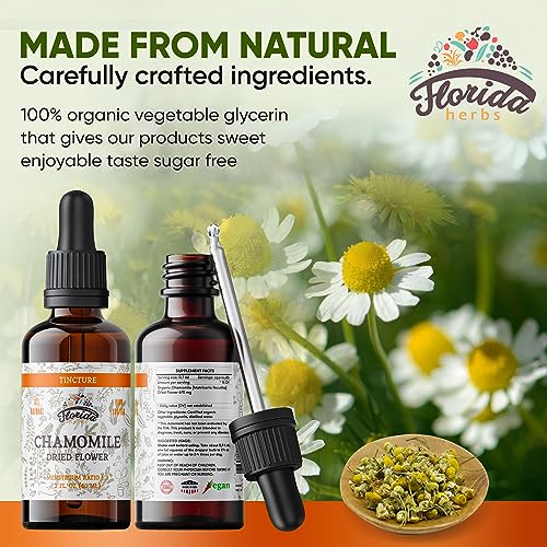 FLORIDA HERBS Chamomile Tincture, Organic Chamomile Extract (Matricaria Recutita) Flowers - Image 3