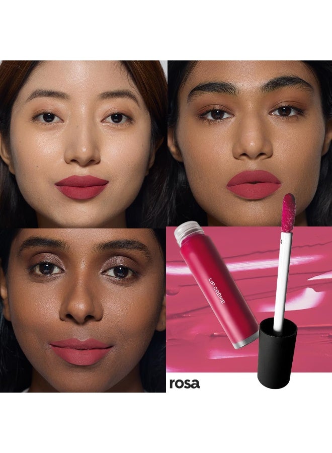 Ruby's Organics Liquid Lipstick, Smooth Cream Texture- Weightless, Highly Pigmented, Soft Velvet Finish, Long Lasting Rich Color, Non-Drying, All Skin Types, Silicon and Paraben Free - Rosa, 6.5ml - Image 2