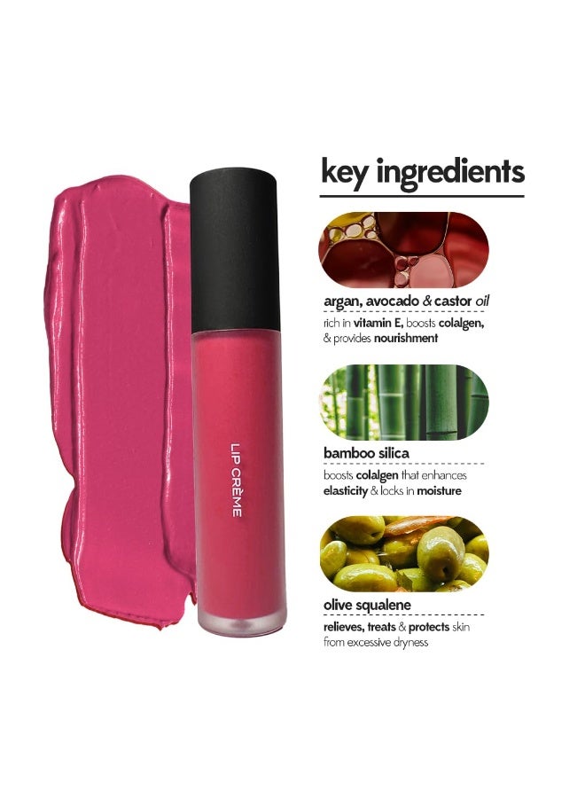 Ruby's Organics Liquid Lipstick, Smooth Cream Texture- Weightless, Highly Pigmented, Soft Velvet Finish, Long Lasting Rich Color, Non-Drying, All Skin Types, Silicon and Paraben Free - Rosa, 6.5ml - Image 4