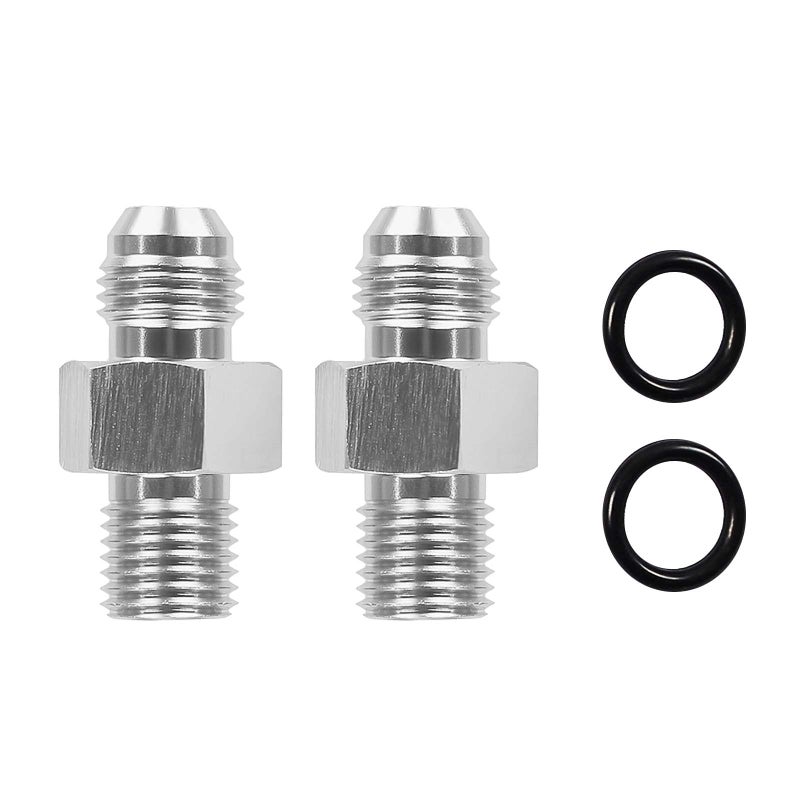2Pcs Transmission Adapter Fittings Front and Rear6AN Flare to 14 NPSM 3163000833 for TH350 TH400 4L60E 700R4 2004R TR6060 AOD 4R100 4R70W C5 Aluminum 551114